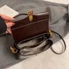 Fashion Small Flap Pu Leather Crossbody Bag for Women 2025 New Trend Designer Simple Solid Color Handbags Women's Shoulder Bag