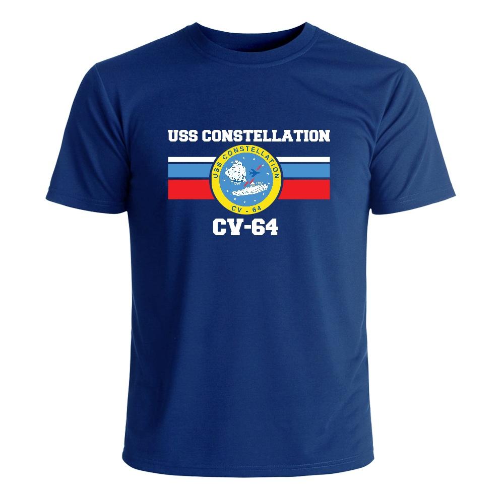 

Футболка унисекс Uss Constellation Cv-64 Crest Us Navy Ly Licensed S