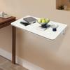 Bureau Pliant Gain de Place 60x40cm à Fixation Murale, Table Pliante Blanche à Fixation Murale avec Capacité de Charge de 30kg pour Bureau à Domicile, Étude