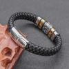 Creative and Fashionable Woven Honeycomb Shape Leather Bracelet for Men, Personalized Trendy Punk Jewelry Accessories for Women