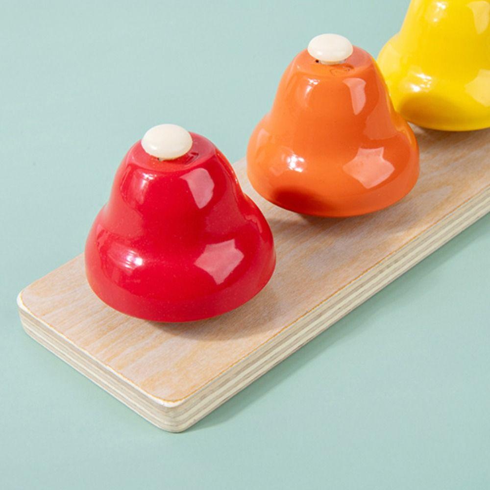 Wooden Percussion Instrument Children Toys Metal Bell Musical Learning Toy Teaching Aids