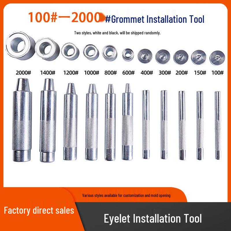 Iron Eyelet Grommet Installation Hammer Punch Tool for DIY Handcrafts