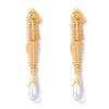 Dark Mermaidcore Fishbone Pendant Choker Necklace for Women Edgy Gold Rhinestone Skeleton Pearl Collar Statement Jewelry