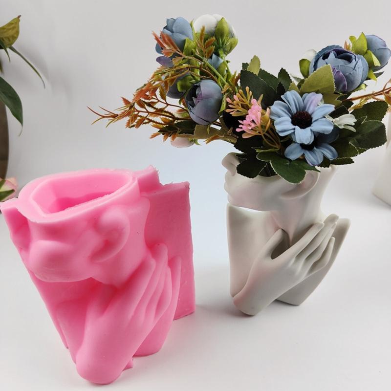 Vază Corp Uman Stil European Jumătate de Corp Formă Silicon Ciment Gips Formă Instrument Rășină pentru Suculente pentru Făcut Ghiveci de Flori