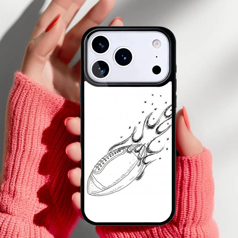 Etui na telefon z nadrukiem piłki do rugby dla iPhone 17 Air 16e 15 14 13 Pro Max Tylna osłona dla 12 11 Pro Coque