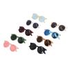 9pcs Oval Kids Sunglasses Reflective UV Protection Multi Colors Toddler Sunglasses Portable