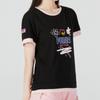 Puma Fashion 2-Fer Tee Sports Logo Floral Casual Round Neck Short Sleeve T-Shirt Women Tops Black 537515-01