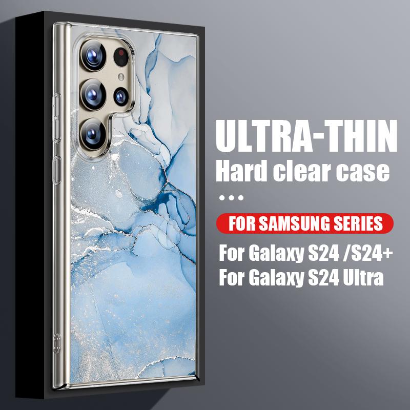 

Золотой мраморный чехол для телефона Samsung Galaxy S26 S25 S24 Ultra S23 S21 FE S22 Plus A53 A54 A34 A15 A25 A35 A55 A26 A36 A56 5G Тонкий прозрачный жесткий чехол Samsung S26 Ultra прозрачный