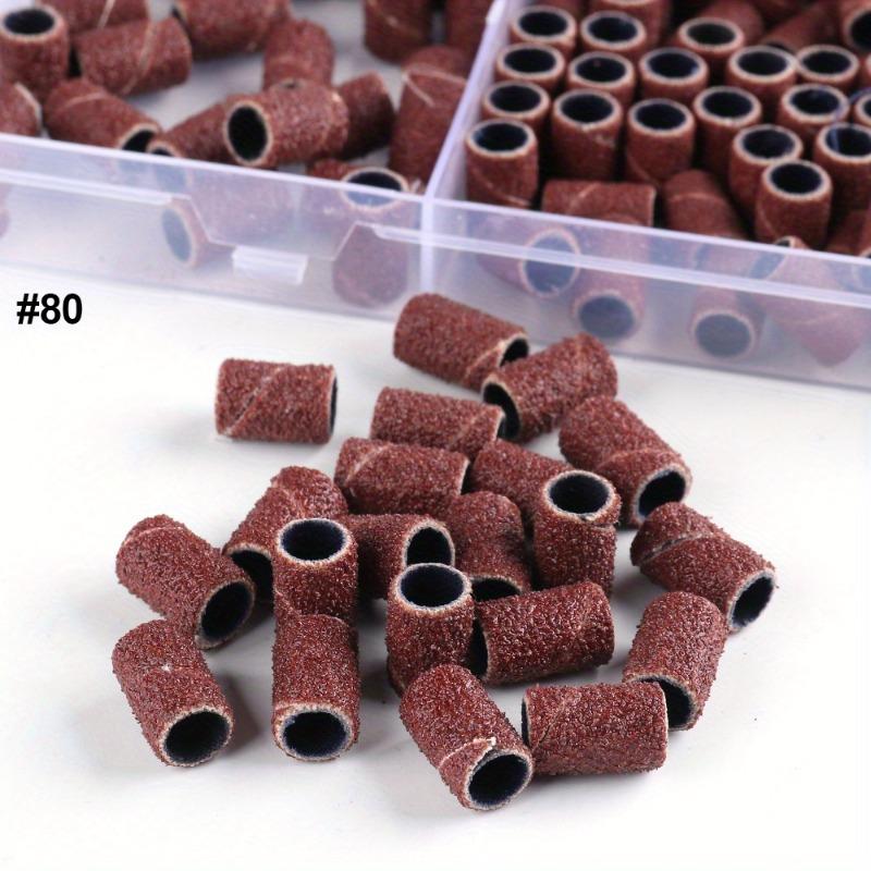 210pcs Nail Sanding Cap Bands 80''/120''/180 Sander Nail Drill Bits Remove Gel Polish Milling Cutter For Manicure Machine GL1990