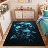 "Skulls and Vines Gothic Art Design" Patterned carpet, suitable as a non slip play mat for the living room and bedroom sofa