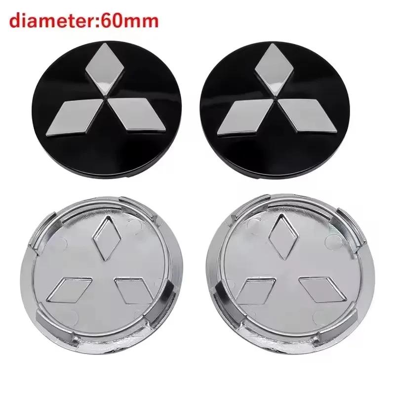 Cyxmtz1 4pcs Car Wheel Center Hub Caps Emblem for Mitsubishi Lancer Ralliart Outlander ASX Colt Pajero Eclipse Delica Accessories