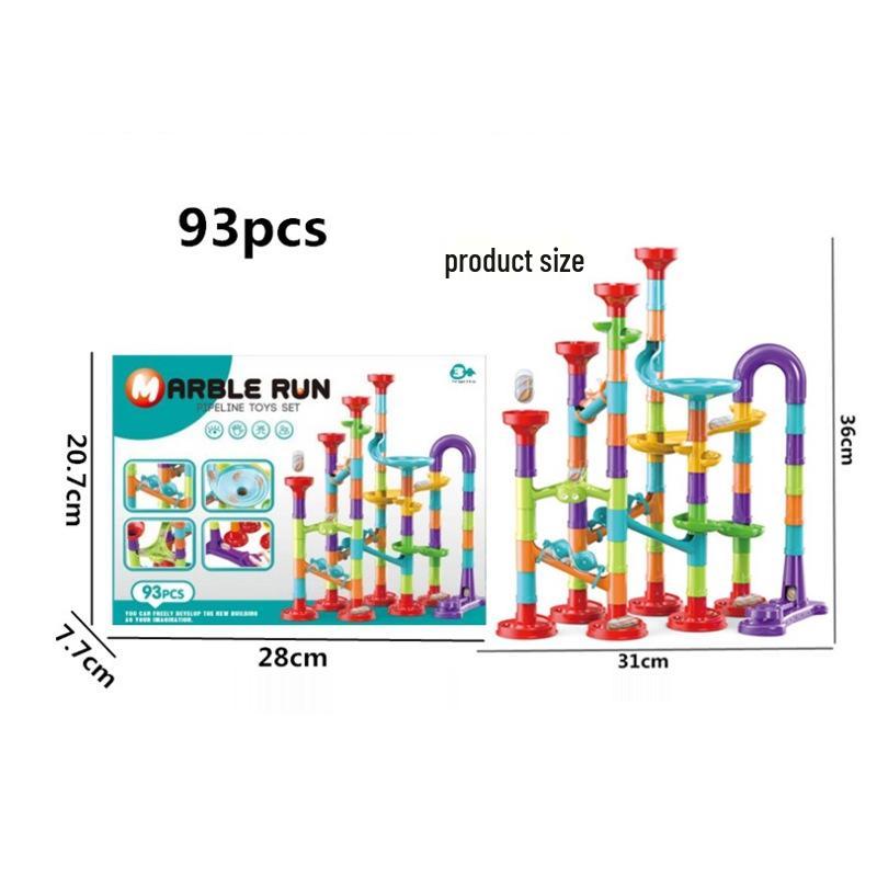 Versatile Interlocking Slide Blocks: 3D Marble Run Ejection Pipe Maze Toys