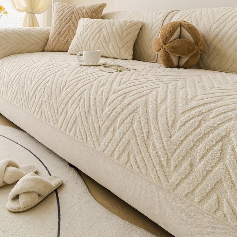 Thick Anti Slip Sofa Cover Fabric For Autumn And Winter Seasons Anti Cat Scratch One-Piece Sofa Cushion Exquisite And Simple
