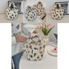 Stylish Plush Bucket Bag With Floral Design Soft And Cozy Handheld Tote Perfect For Everyday Use