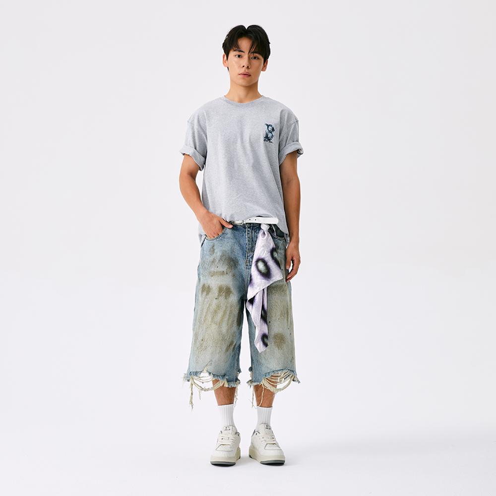 New MLB Basic Collection Basic Boston Red Sox FW25 T Shirt Unisex Standard Heather Gray 3ATSB1654-43MGS