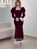 2025 Elegant Waist-Hugging Evening Dress - European & American Style