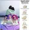 1pc HuntrX Flannel Blanket [Cozy Throw Blanket] For Sofa, Bed, Travel, Camping, Livingroom, Office, Couch, Chair, And Bed