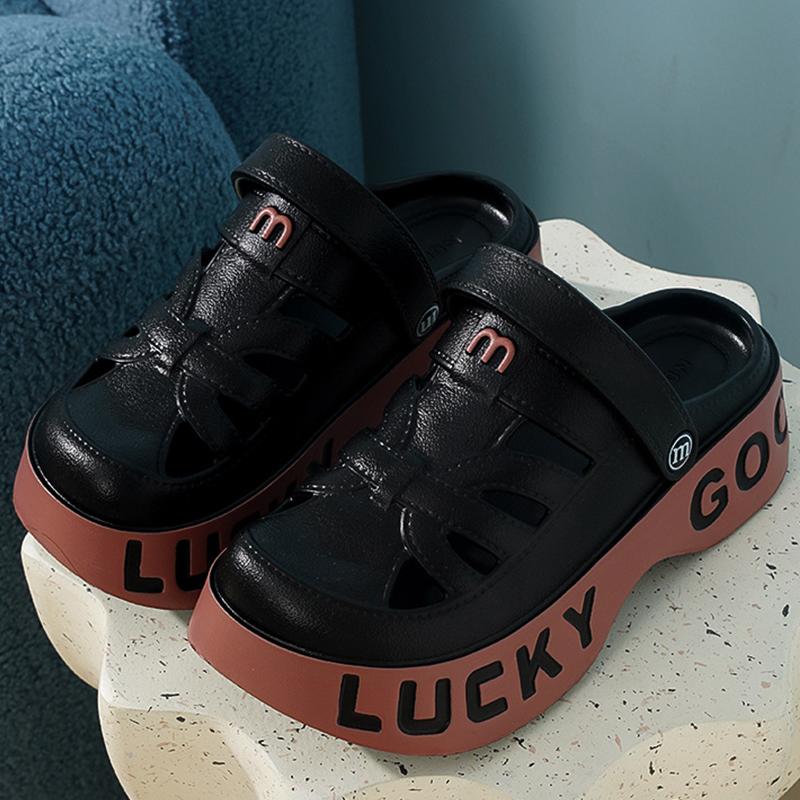 Fashion Kidmi Women's Sandals Stylish Slip-on Casual Cave Shoes Summer New Thick-soled Slippers Soft-bottomed Comfortable Beach Sandals