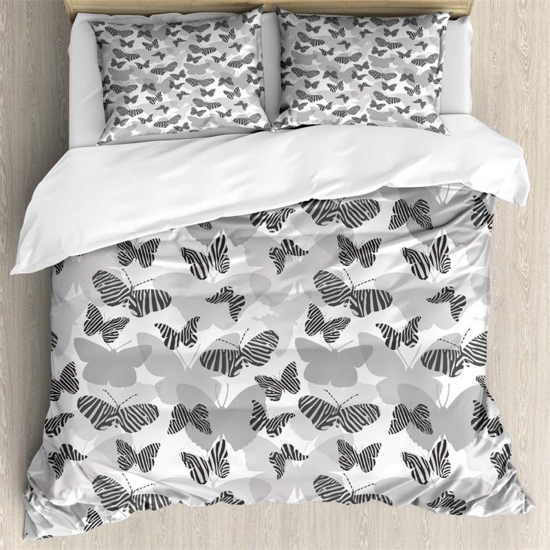 Comforter Butterfly Romantic Spring Theme Bedding Set Colorful Flying Butterflies Twin Full For Girls Teen Deocr