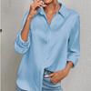 Spring Autumn Shirt Leopard Printed Satin Silk Shirt Women Long Sleeve Button Down Blouse Tops Female Suit Shirt Commuting Wind