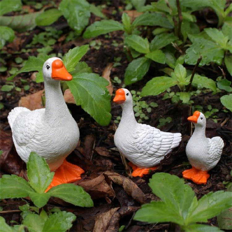 Simulations Geese Toy Summer Beach Landscape Garden MiniatureOrnaments