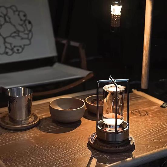 Przenośna metalowa lampa stołowa z dotykowym sterowaniem, regulowana, ściemniana, bez migotania, zasilana akumulatorem, mała lampa biurkowa