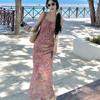French Coffee Break Floral Suspender Dress Women 2026 Summer Sweet Seaside Vacation Wind Beach Skirt Long Skirt