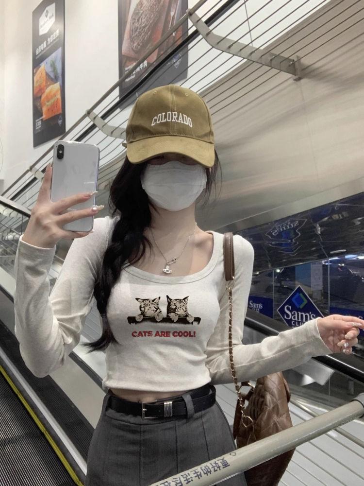 Girls Y2K Tees Workout Street Wear Fashion Women Sexy T-shirts Long Sleeve