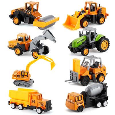 Pull Back Alloy Construction Vehicle Excavator Sliding Alloy Vehicle Model, Children'S Mini Set Alloy Construction Vehicle