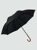 British Retro Style Wooden Curved Handle Extra-Large Reinforced Thickened Sturdy Wind-Resistant Storm-Proof Automatic Long-Handle Umbrella