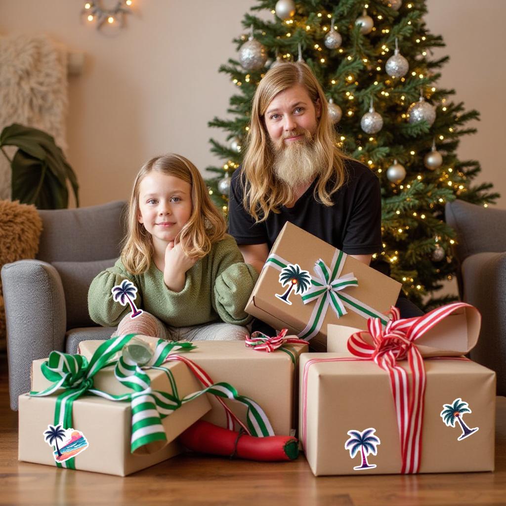 35pcs-100pcs Decals  Waterproof Decorative Stickers Tropical Stickers Palm Tree Stickers for Suitcases Computers Phones