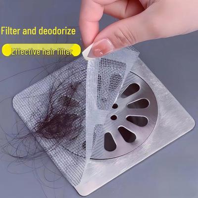 Disposable Self-Adhesive Hair Catcher: Anti-Clog & Insect Bathroom/Kitchen Floor Drain Filter