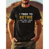 Summer Sports Casual Men's T-Shirt, Loose Fit Pullover Top, Simple Breathable Humorous Work Funny Print Men's T-Shirt