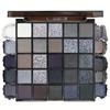 25-Farben Schwarz Matt & Schimmer Lidschattenpalette Hochpigmentiert, Langhaftend, Wasserdicht, Smokey & Glitzerndes Gothic-Make-up für Verführerische Augen