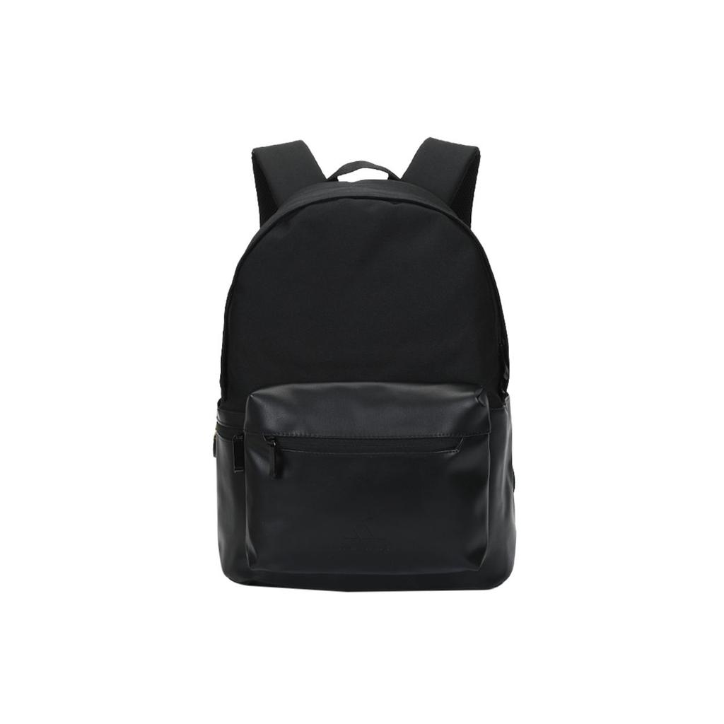 adidas Sports Travel Casual PU Leather Backpack Unisex Backpack Black H31352