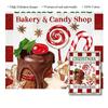 Christmas Wall Art Print Hot Chocolate Candyland Express Gingerbread Bakery Sign Poster Vintage Canvas Painting Kitchen Decor