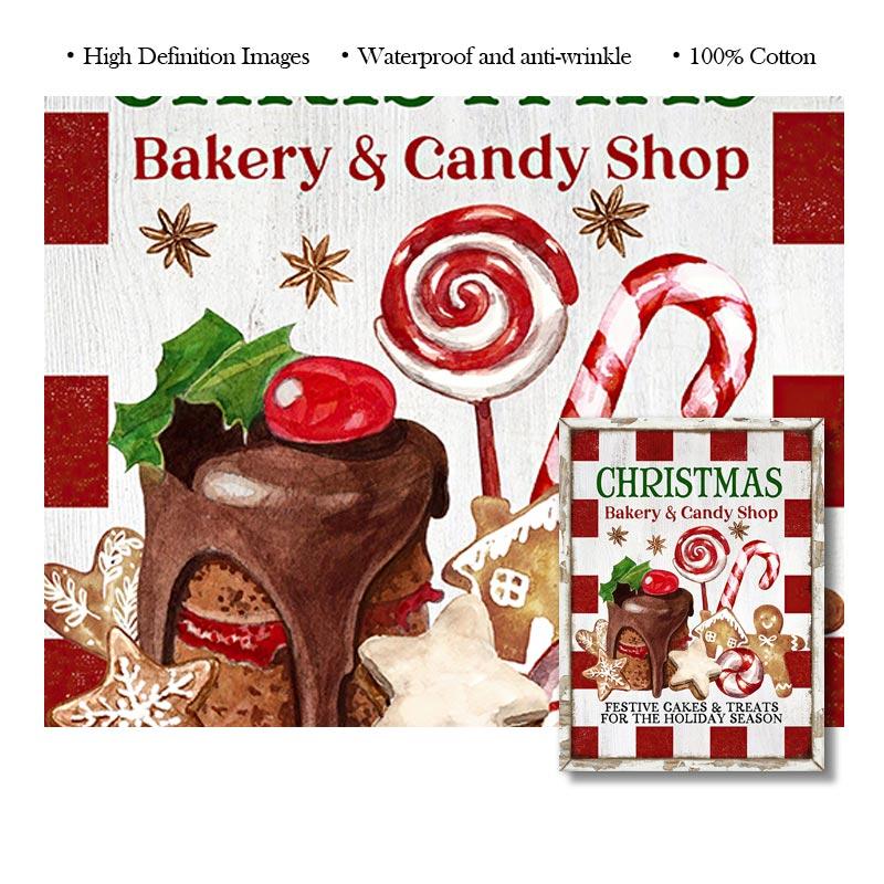 Christmas Wall Art Print Hot Chocolate Candyland Express Gingerbread Bakery Sign Poster Vintage Canvas Painting Kitchen Decor