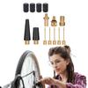 Bicycle Valve Adapter Set Portable  Schrader Valve Adapter Nozzle Inflation Kit for Sports Balls Bikes Inflatable Device