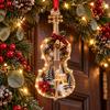 Gift for Music Lovers 2D Christmas Melody Hanging Ornament, Musical Theme Tree Decor, Festive Decoration Piano Treble Clef Violin Bell Note