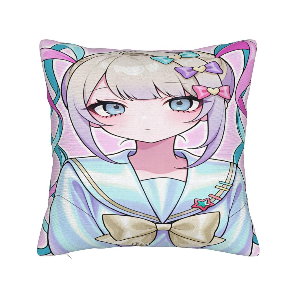 N-Needy Streamer O-Overload KAngel Pillow Cover Soft Cushion Cover Cute Funny Pillow Case For Sofa Couch Bed Living Room