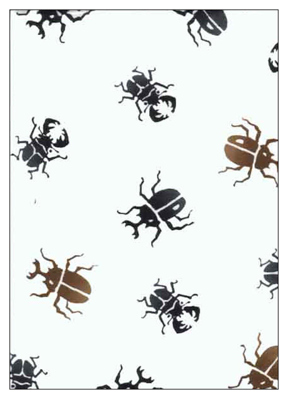 

Тенугуи ручной работы с дизайном жука-носорога, окрашенный методом Нива-дзоме (Японское полотенце) - 100% хлопок, Япония, белый