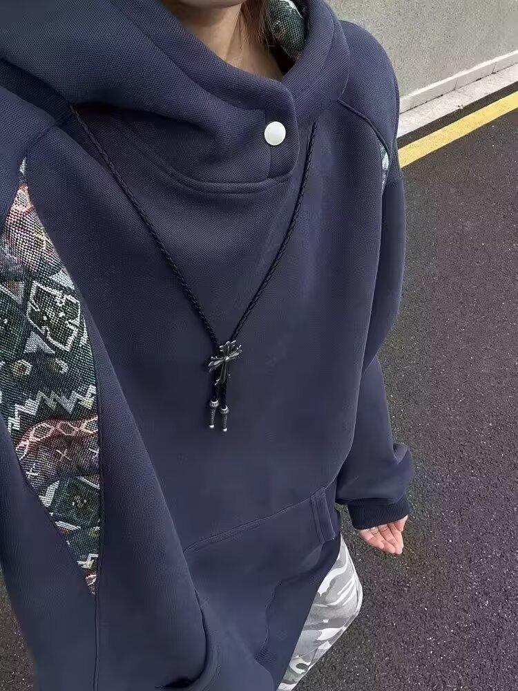 2025 Men's Plus Velvet Heavyweight Hoodie - Trendy American Lazy Style, Loose Fit, Perfect for Couples in Spring & Autumn.