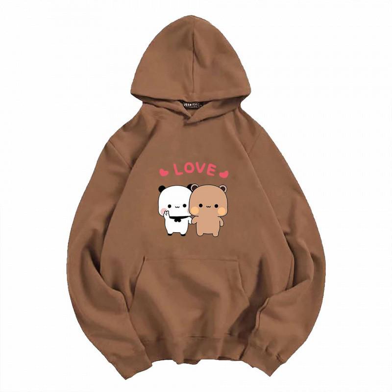 Panda Print Hooded Sweatshirt - Unisex Korean Style Casual Top for Autumn/Winter