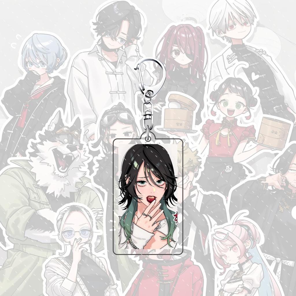 Portachiavi acrilico per zaino anime Gokurakugai 6 cm personaggio Aruma Tao Saotome Nei Takarai Tatsuomi Ban decorazione regalo carino