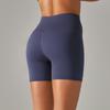 Womens Double Brushed Yoga Shorts 3 Inch Inseam High Waisted Tummy Control Solid Color Workout Gym Spring Summer