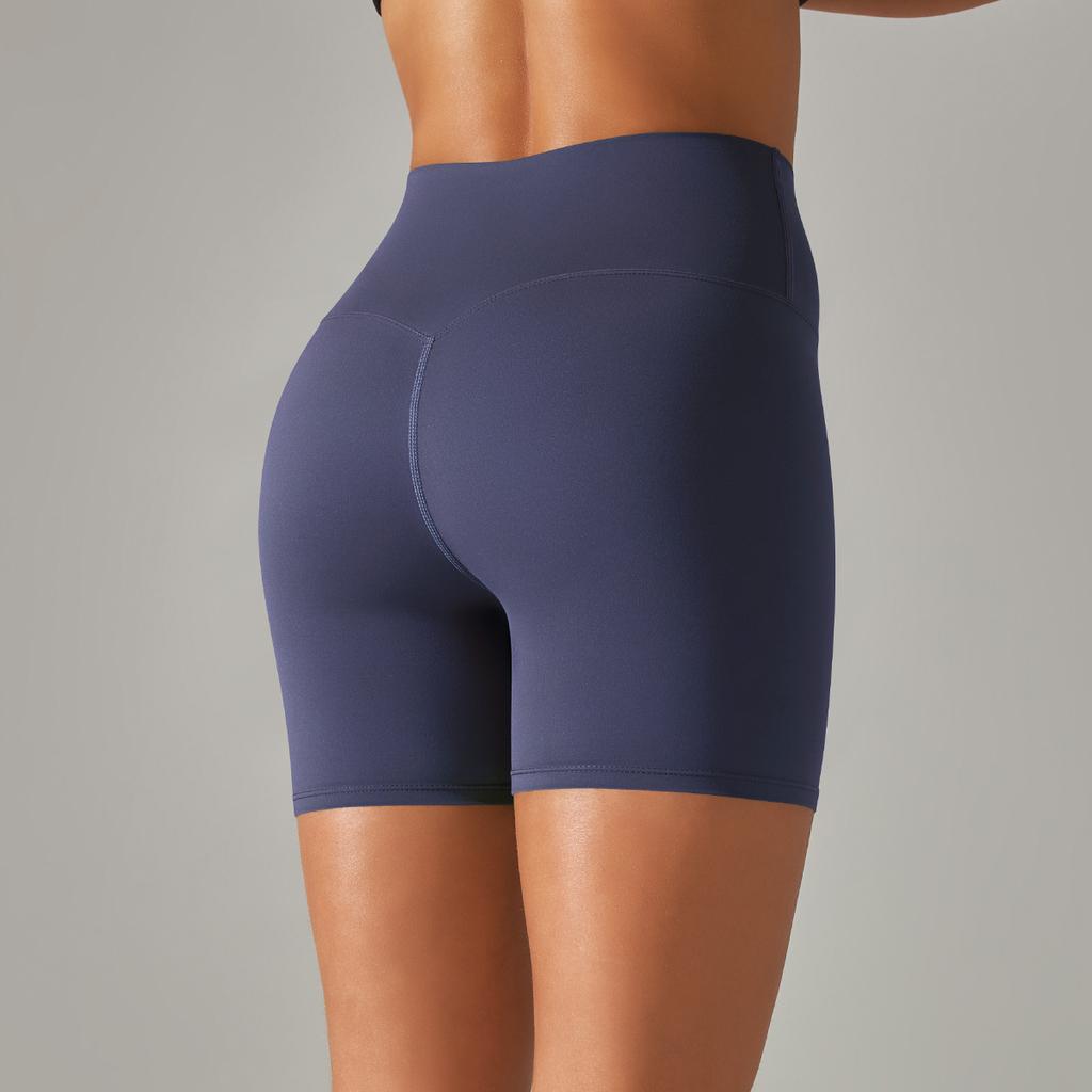 Womens Double Brushed Yoga Shorts 3 Inch Inseam High Waisted Tummy Control Solid Color Workout Gym Spring Summer