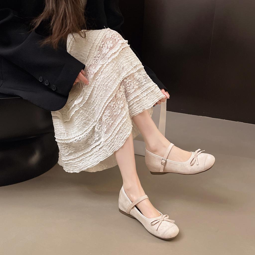Butterfly-knot Flats Women Mary Jane Shoes Fashion Mix Colors Single Shoes Ladies Outdoor Dress Ballet Style Shoes