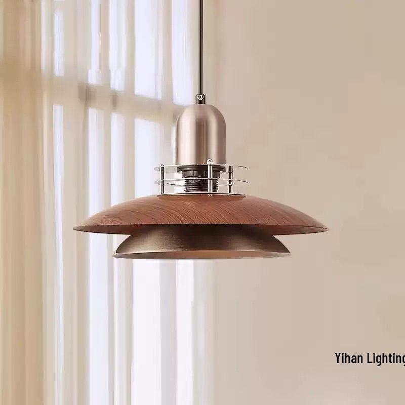 Walnut Pendant Light for Japanese Restaurant, Retro Hotel, Bar, Minimalist Cafe, and Bedroom