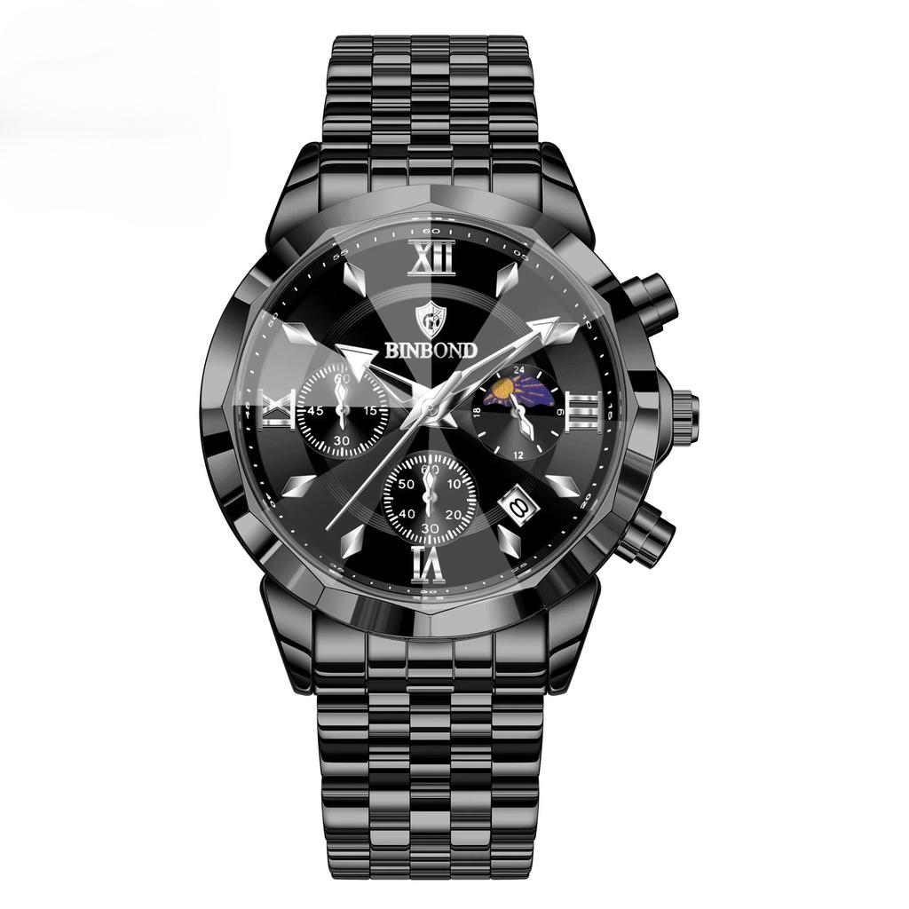Luxury Men Watch Top Original Waterproof Luminous Chronograph Man Wristwatch Stainless Steel Quartz Business Men Watches