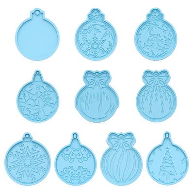 Xmas Ball Clay Mold Cake Tools Jewelry Making Tool Christmas Ball Mold Silicone Moulds Keychain Molds